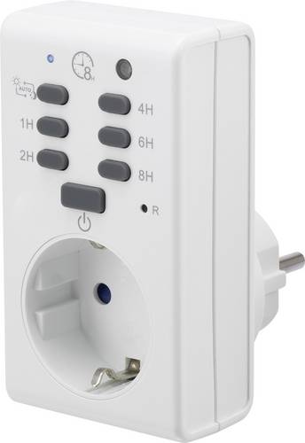 Renkforce 1289333 Steckdosen-Timer analog Tagesprogramm 1800W IP20 Dämmerungsfunktion, Countdown-Funktion
