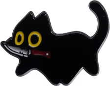 Inspire Picks Cute Black Cat Brooch Pin Big Eyes Metal Badge For Bags & Outfits qhxz332