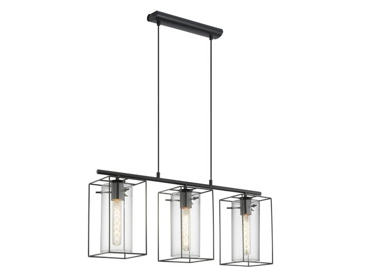 EGLO Loncino, Flexible Halterung, Schwarz, Transparent, Stahl, Glas, Rechteckig
