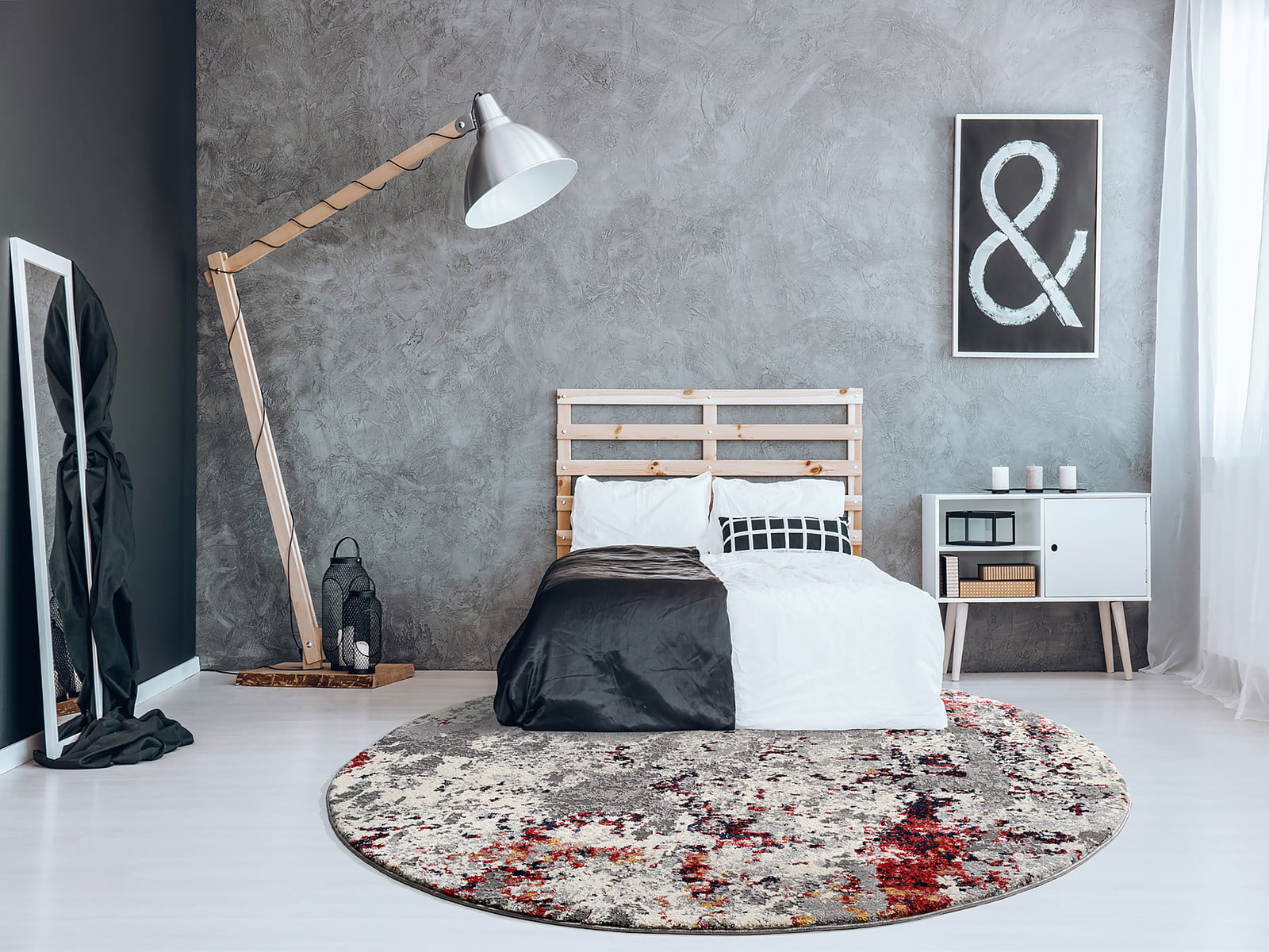 OCI HIGH and Low Eight Rond Vloerkleed Multicolor Ø 240 cm