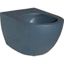 Wand-Tiefspül-WC Elanda aus Keramik, spülrandlos Blue Royal matt Evenes