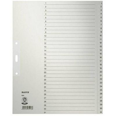 Leitz Register 12310085 DIN A4 1-31 volle Höhe Papier grau