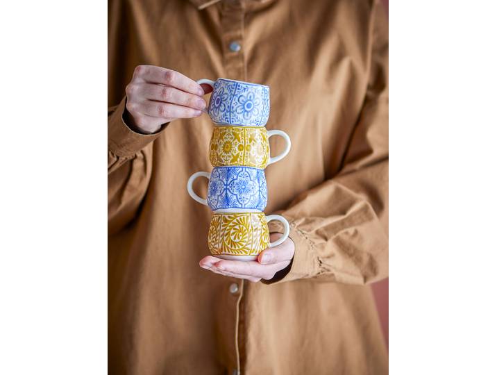 Set espresso Milton 4 pièces Ø 7cm Bleu