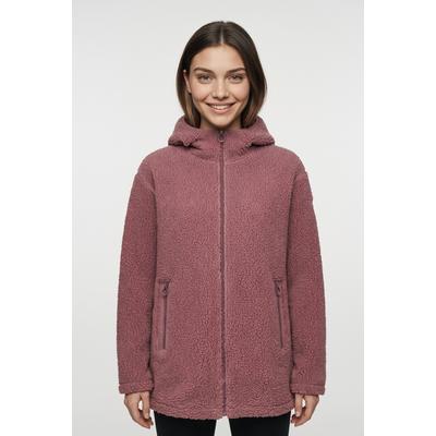 Kapuzenfleecejacke CMP "WOMAN JACKET FIX HOOD", Damen, Gr. 46, rosa (malva), Jacken, mit Kapuze, sportlicher Stil, atmungsaktiv, wärmend