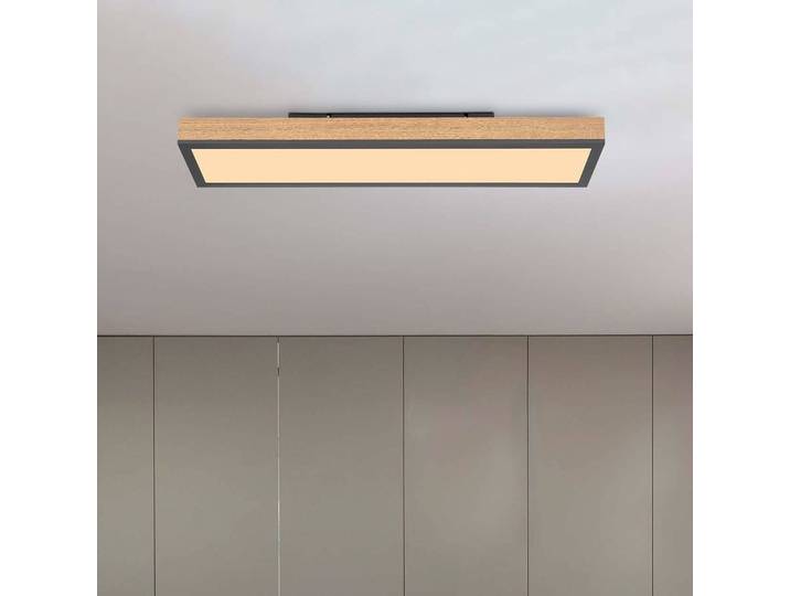 Globo LED Deckenlampe Doro, Holz hell, für Wohn- / Esszimmer, Holz, Modern, LED Deckenleuchte
