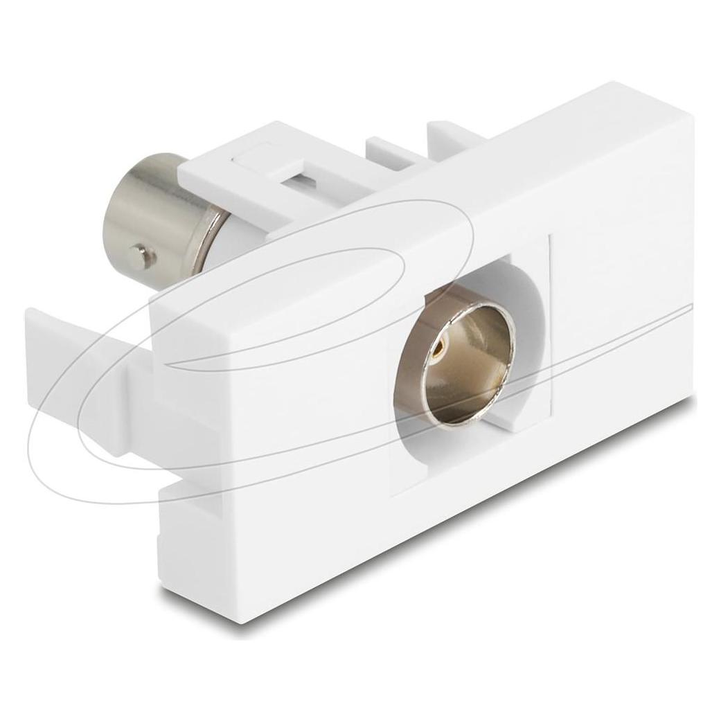 Delock Easy 45 Modul BNC Buchse zu BNC Buchse weiss (90855)