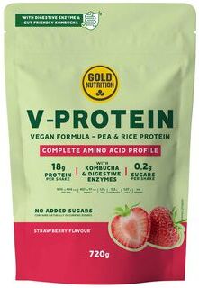 GOLDNUTRITION V-Protein Strawberry Flavour Vegan 720 gr