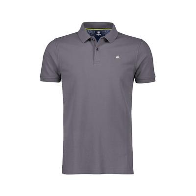 Poloshirt LERROS "Basic Poloshirt in klassischer Passform und Piquéqualität", Herren, Gr. XXL, grau (rock grau), 100% Baumwolle, Shirts