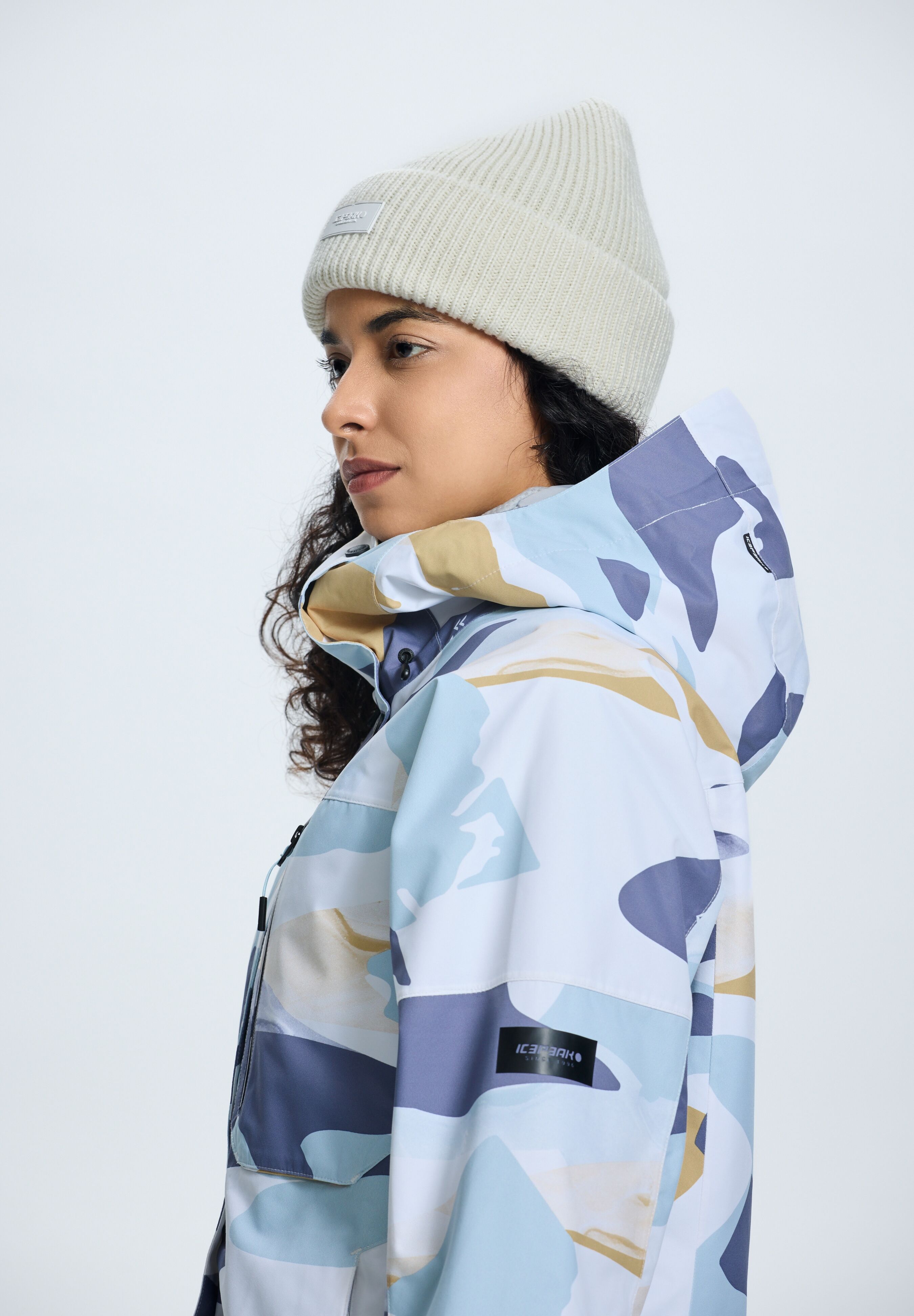 Skijacke ICEPEAK "ICEPEAK CREOLA", Damen, Gr. 44, bunt (lavender), Web, Obermaterial: 100% Polyester. Futter: 100% Polyester. Wattierung: 100% Polyester, normal, Jacken Skijacke, für Alpinski, Snowboard und Skilanglauf, atmungsaktiv, windabweisend lavende