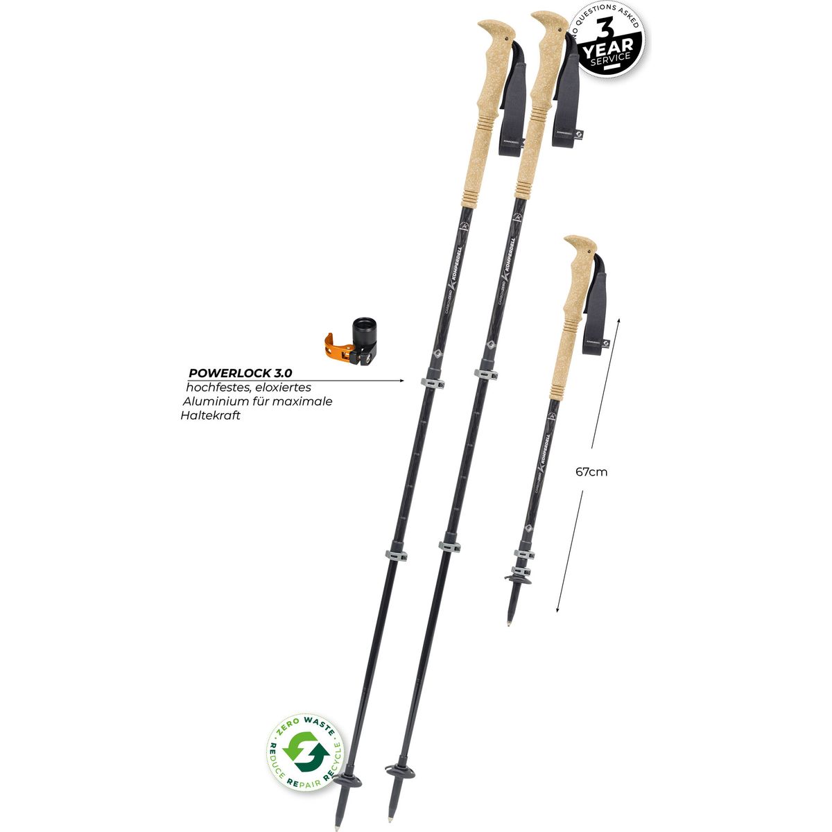 Komperdell Carbon Ultra Zero silver (10) 1752385-10-Tele