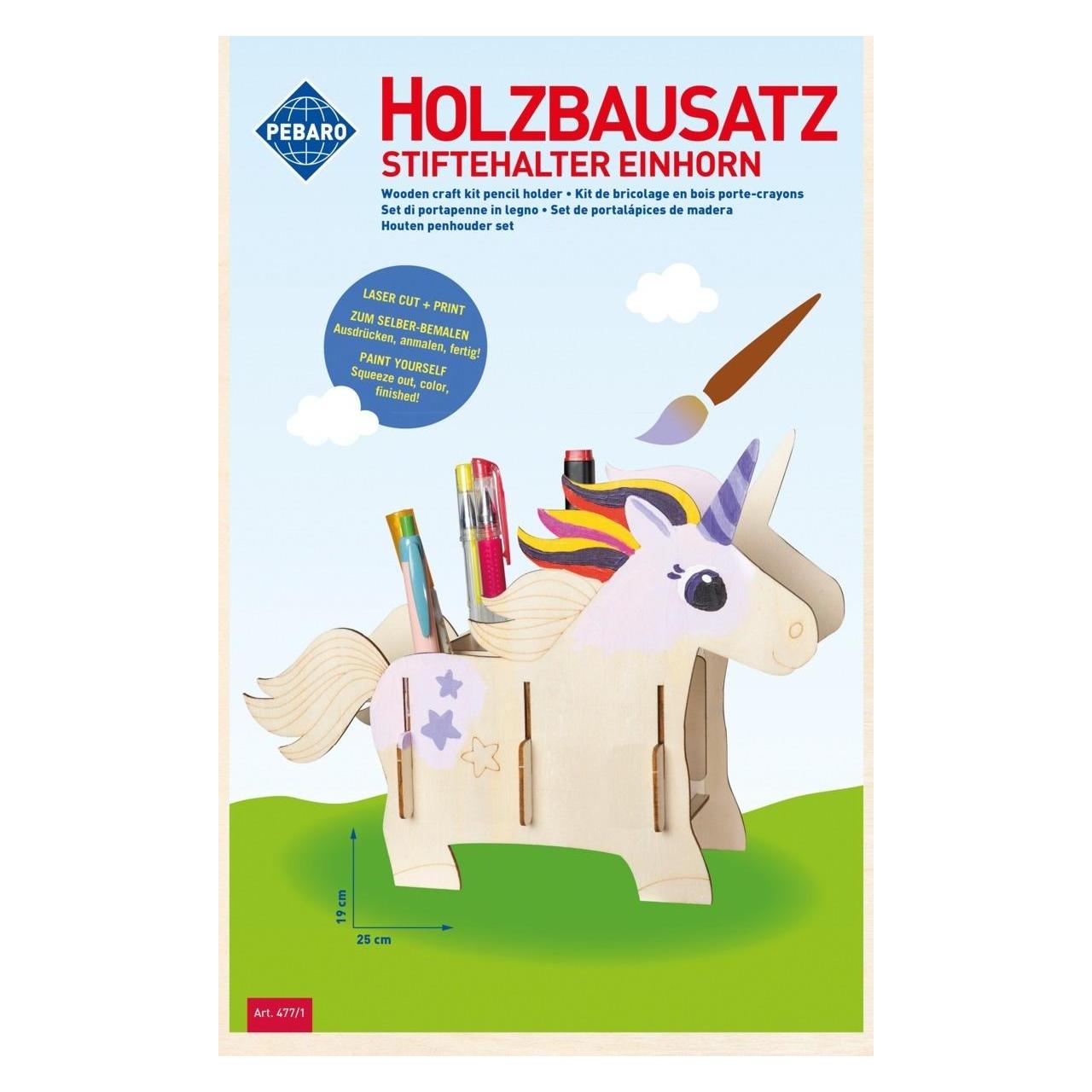 Pebaro Holzbausatz Laser cut Stiftehalter Einhorn (4006094477106-4006094477106)