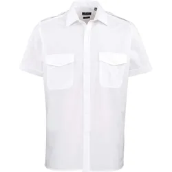 Premier Workwear Herren Piloten Hemd kurzarm PR212 white 41 (16)