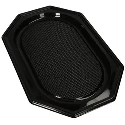300x Servierplatten, PET 45 x 30 cm schwarz Partyplatte
