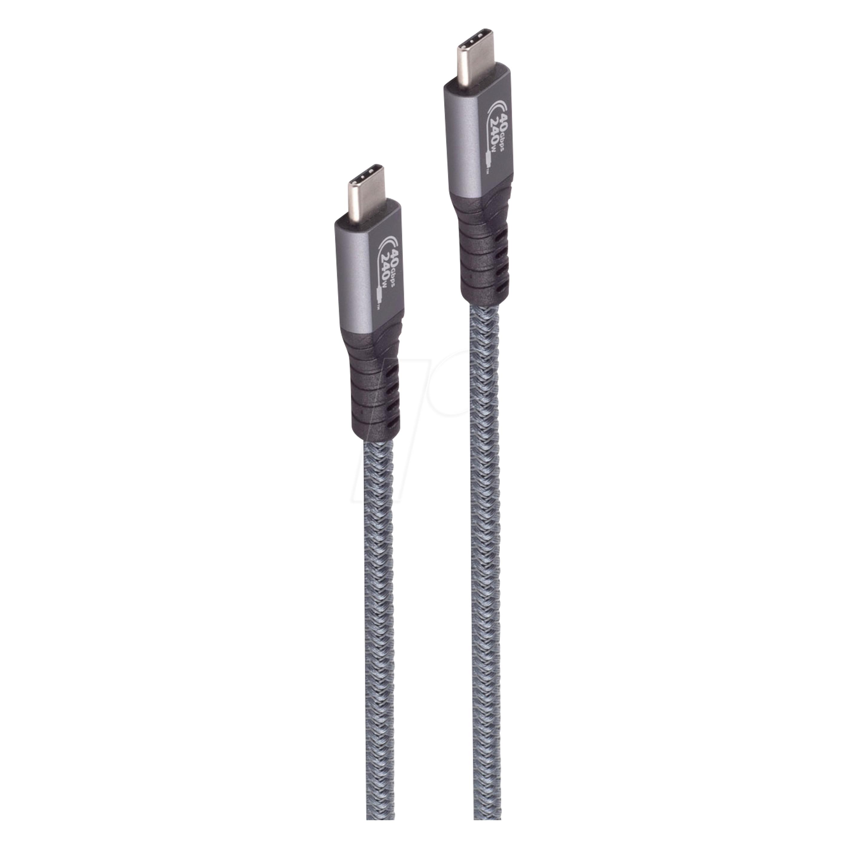 Shiverpeaks SHVP BS13-68150 USB 4.0 Kabel C-Stecker> C-Stecker 40 Gbit/s 240W 1.5 (1.50 m, USB 4, 240 W) (BS13-68150)