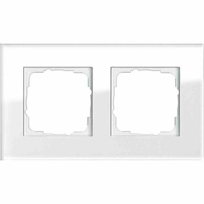 Gira Esprit Rahmen, 2f, weiß, Glas, Unterputzmontage, 021212