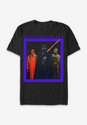 Men's Big & Tall Star Wars Vader Box Tee by Star Wars in Black (Size 4XT)