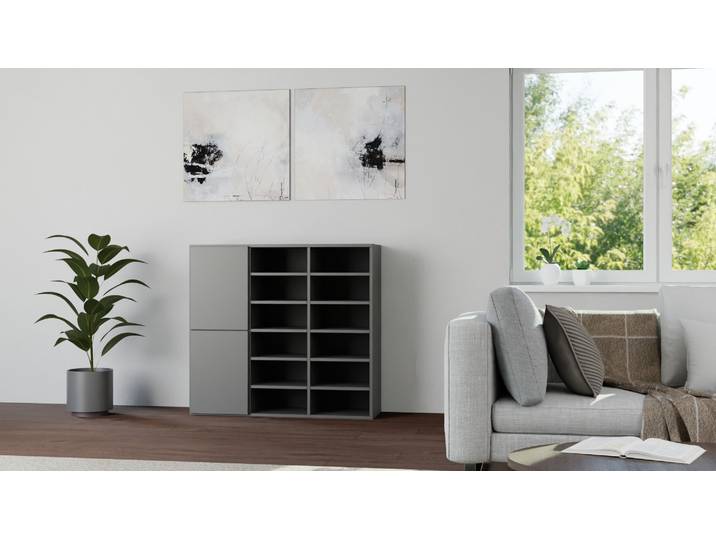 Stylisher Weinschrank nach Maß Premium Dekore Basaltgrau