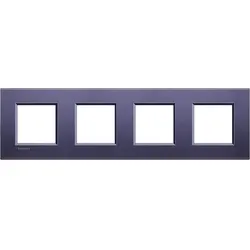 Legrand LNA4802M4CB Abdeckrahmen LIVINGLIGHT: 4-fach, 2 + 2 + 2 + 2 Module, Farbe: Club