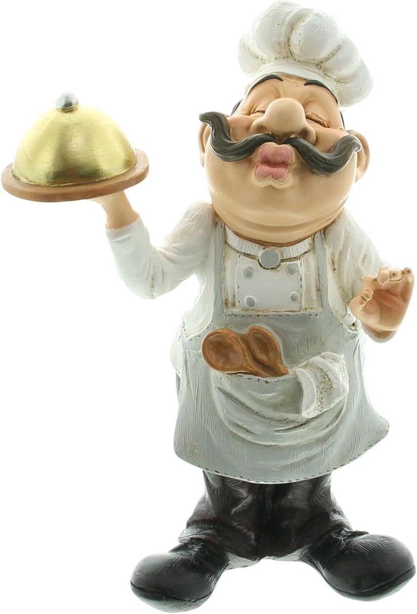 Chefkok Figuur Keuken Decoratie Hoogte: 23 cm