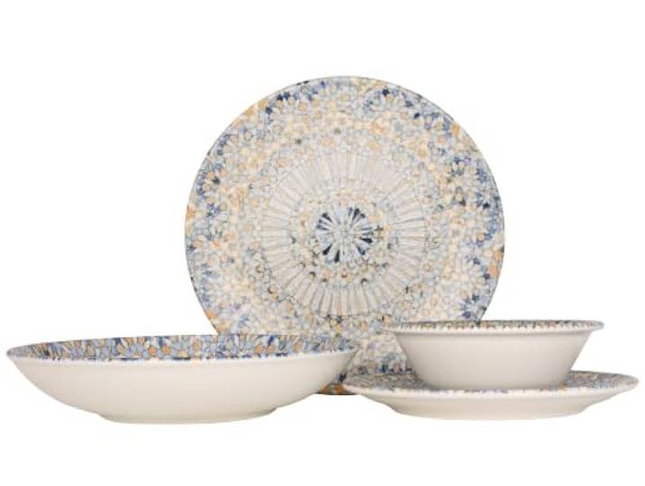 Bonna Geschirrset - Luca Mosaic - 24 teilig - 6 Personen - Porzellan