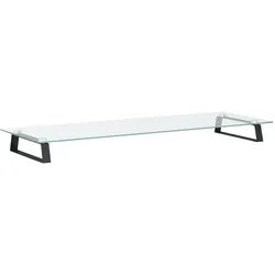 vidaXL Monitorständer Schwarz 100x35x8 cm Hartglas und Metall