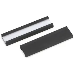 100 Etikettenhalter, C-Profil, magnetisch,  Abschnitte 10 mm | 40 mm, Ferrit, schwarz