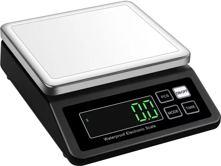 INF Elektronische Digitalwaage Schwarz 10kg/1g
