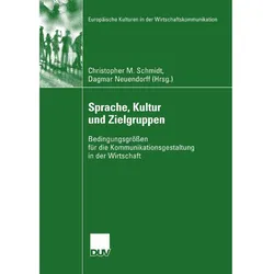Sprache, Kultur und Zielgruppen, Fachbücher von Dagmar Neuendorff, Christopher M. Schmidt