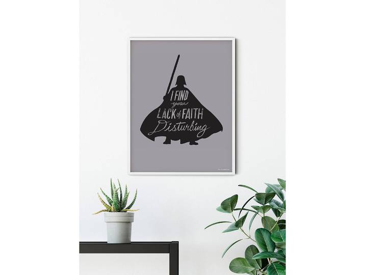 Wandbild Silhouette Vader Fotopapier mit seidenmatter Oberfläche und hoher Lichtbeständigkeit Multicolor 50 x 70cm