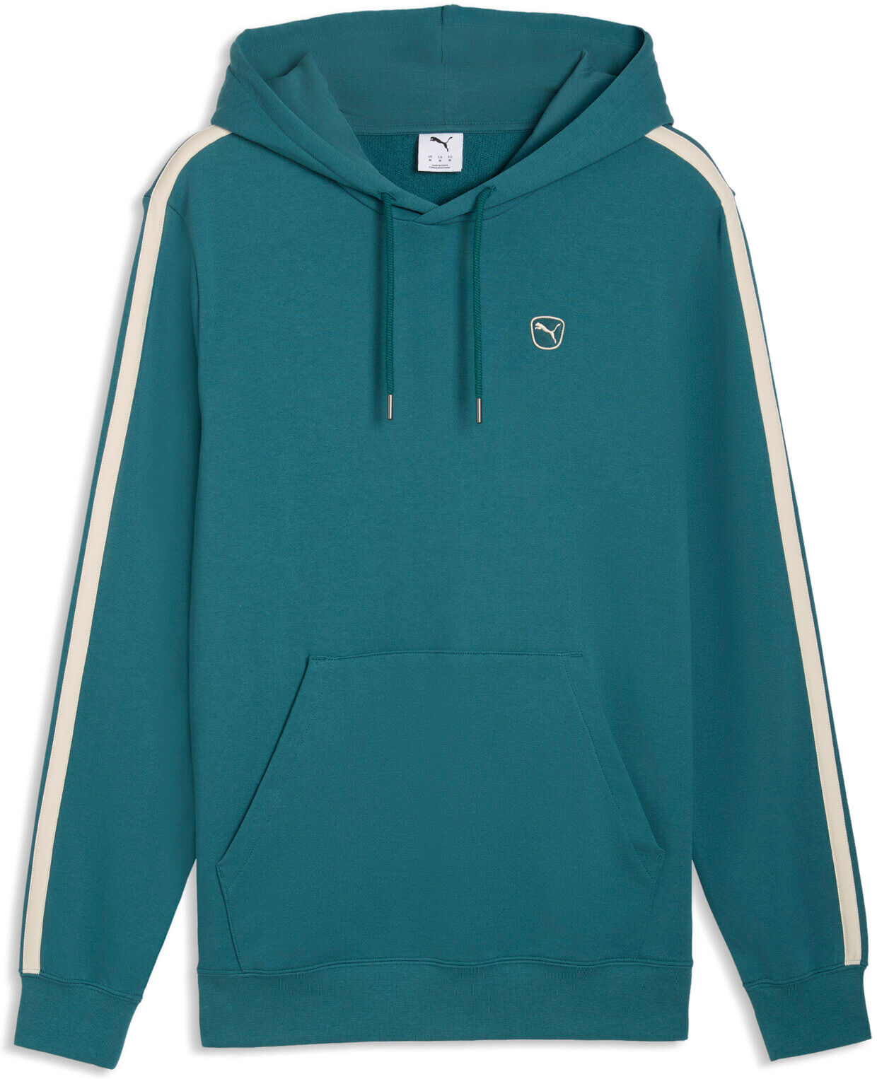 Kapuzensweatshirt PUMA "ESS ELEVATED HOODIE TR", Herren, Gr. M, grün (emerald ice), Sweatware, Obermaterial: 100% Baumwolle, unifarben, regular fit normal, angesetztes Bündchen, Sweatshirts Kapuzensweatshirt, mit Kapuze, mit Kängurutasche, Regular Fit eme
