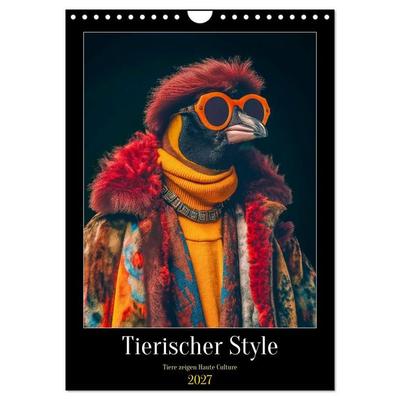 Tierischer Style (Wandkalender 2027 DIN A4 hoch), CALVENDO Monatskalender