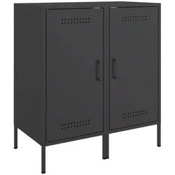 vidaXL Sideboards 2 Stk. Schwarz 36x39x79 cm Stahl