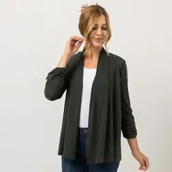 KIM & CO. Cardigan, Langarm Deluxe Brazil Knit Ärmel-Riegel figurumspielend