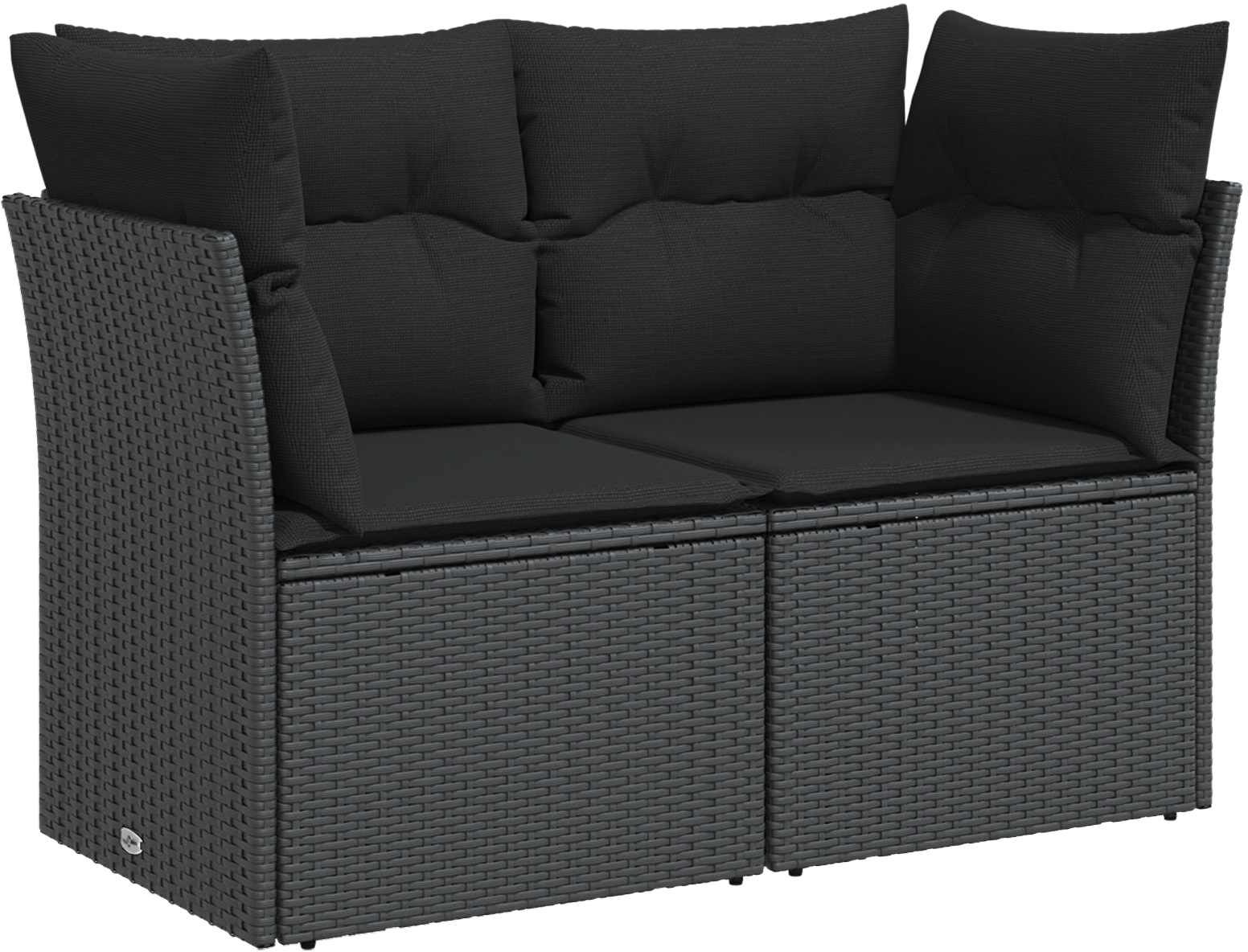 vidaXL Ensemble de Canapés 7 pc Noir 234 x 234 x 85 cm