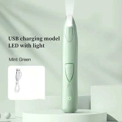 Uplifted Finds Quiet Electric Pet Paw Hair Trimmer led Usb Green