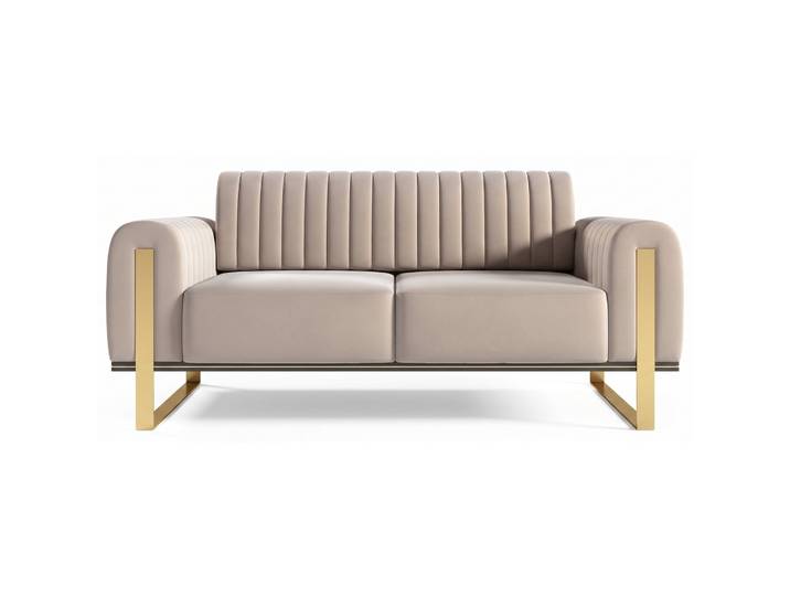 Zweisitziges Sofa Parissa, beige Samt