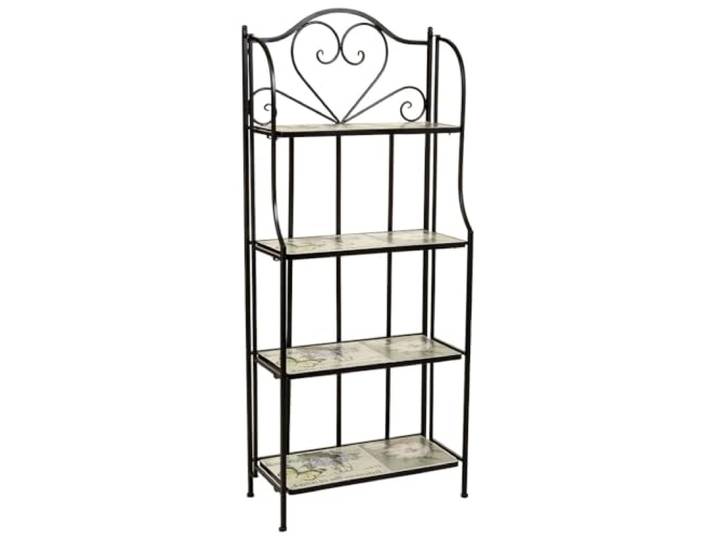 WANDERLUST DECO Regal aus Mosaik und schwarzem Schmiedeeisen, 57x27x133h cm