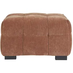 Hocker Fußhocker Design aus Rostbraun Samteffektstoff CORTO