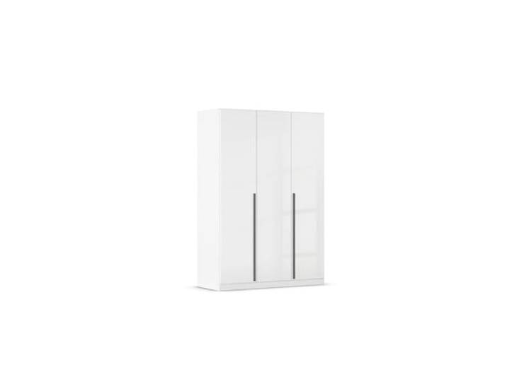 Rauch Möbel ALBA, Kleiderschrank, Farbe Hochglanz Weiß, Breite 136 cm Schrank, Zubehör Premium, für Schlafzimmer, Kinderzimmer, Babyzimmer, Homeoffice, Garderobe, Flur