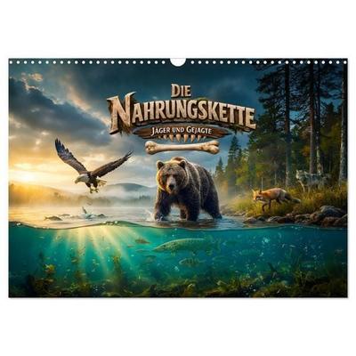 Die Nahrungskette - Jäger und Gejagte (Wandkalender 2027 DIN A3 quer), CALVENDO Monatskalender
