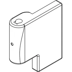 HSK Ersatzteile Scharnierhälfte Festteil oben links, Chrom, E88313-OL-41 E88313-OL-41