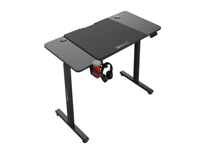 pro.tec Computertisch Stryn, Schwarz Hochglanz, Metall, Rechteckig, 60x117x120 cm, Büromöbel, Schreibtische, Computertisch