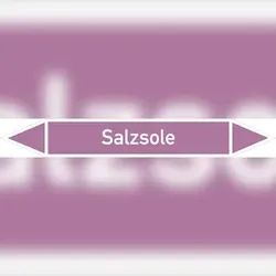 Rohrleitungskennzeichen Salzsole - 100x15 mm Folie selbstklebend