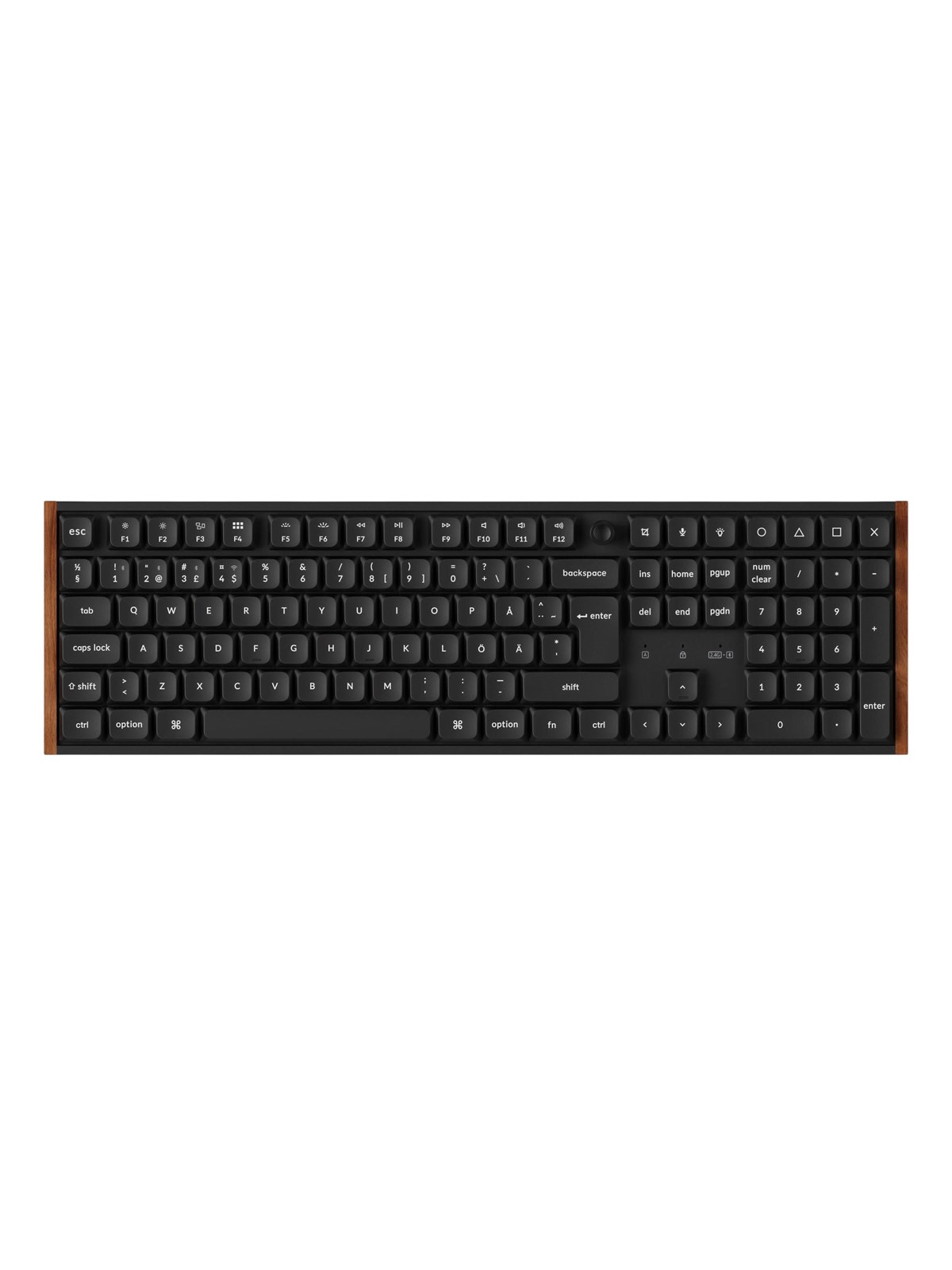 Keychron K5 Ultra SE 100% 8K Keychron Milk POM Brown - Gaming Tastatur - Full-Size - Nordic ISO - Schwarz