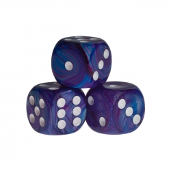 Halmakegel.com Würfel - Rio - blau - Kunststoff - 16 mm 251992
