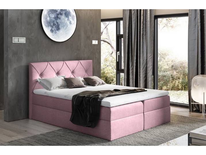 MF Design Boxspringbett Boxspringbett CRYSTAL mit Bettkasten und Federautomatik, Vorhanden