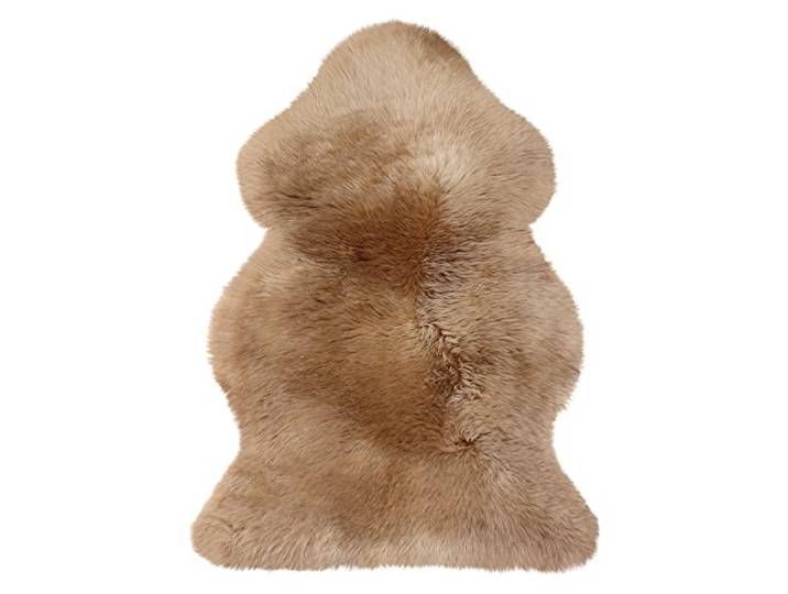 Heitmann-Felle Australisches Lammfell Schaffell in Camel Öko Fell ökologisch gegerbt Teppich Bettvorleger in 100 x 68 cm