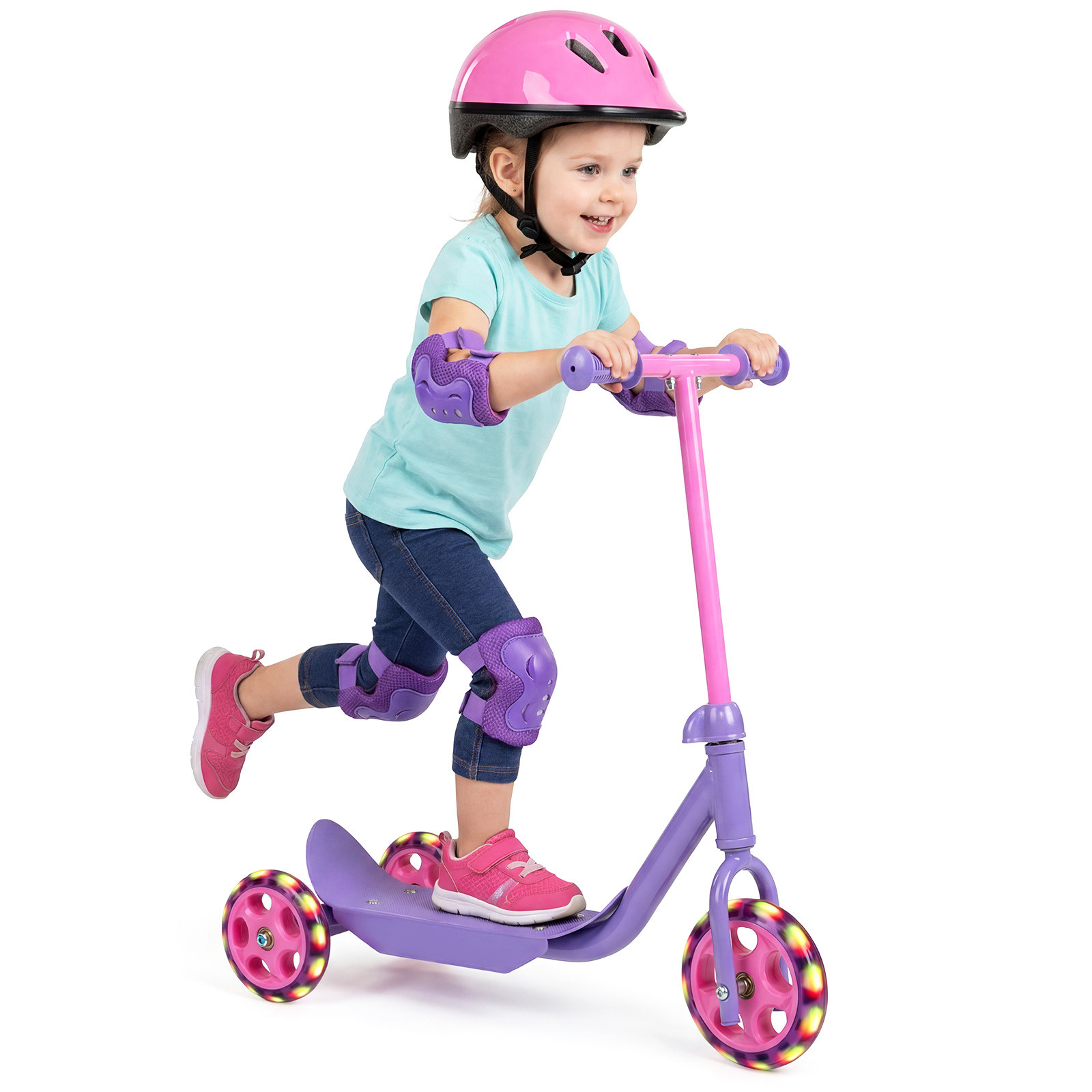 Costway Kinder Driewieler met Verlichte LED Wielen