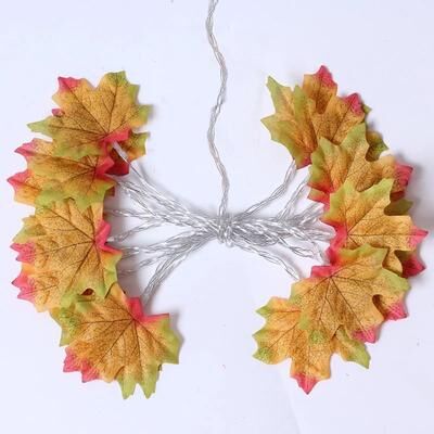 Inspire Essentials Lighted Maple Leaf Fall Garland 4 3m 20led battery Box