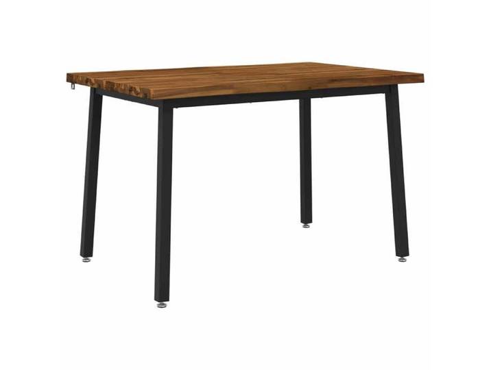 Remise Table Salon intérieur - Brun - 90x55x75cm - Bois d'Acacia Massif - Naturel et noir_xii94l